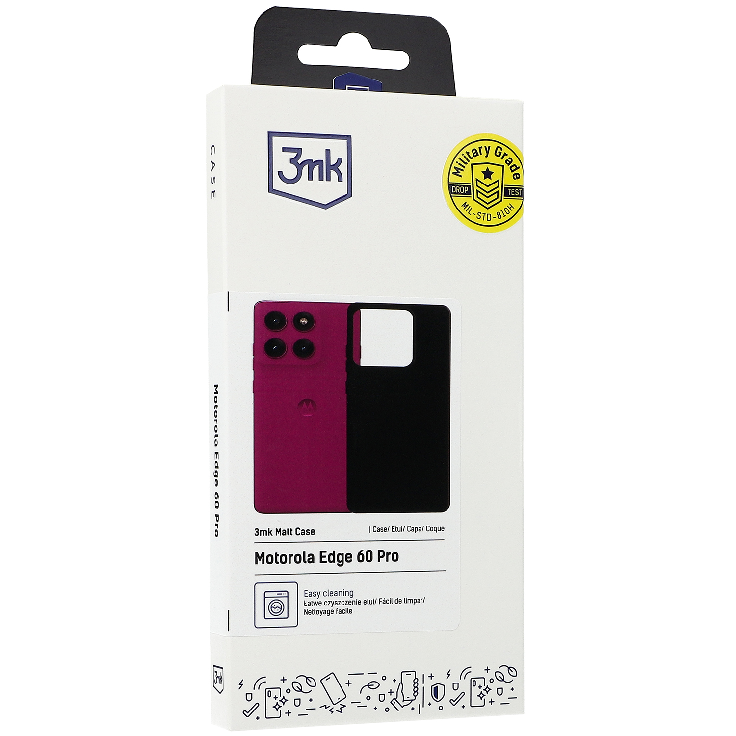Etui matowe 3mk Matt Case do Motorola Edge 60 Pro, czarne.